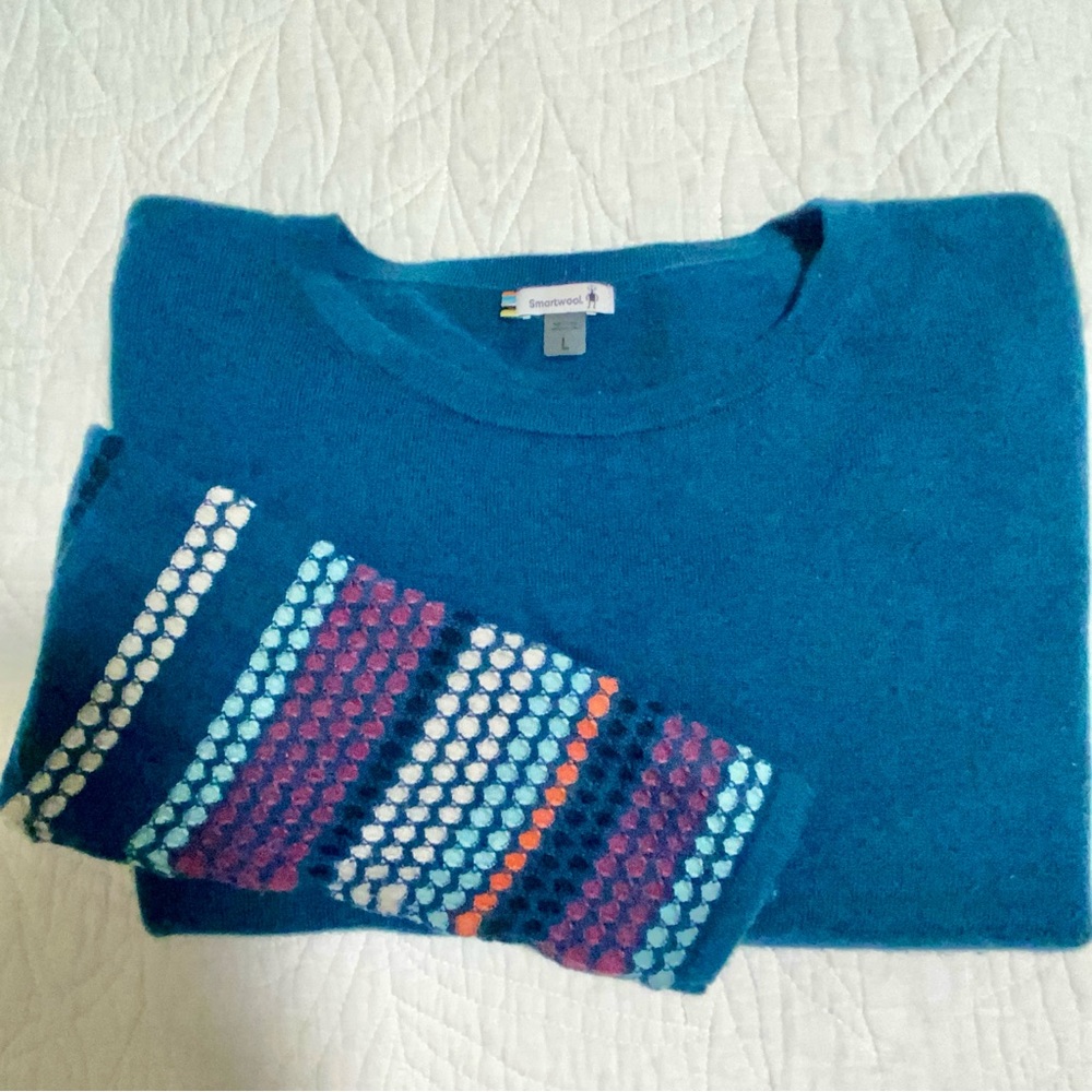 Smartwool Shadow Pine Crew Sweater Multi Dot Slee… - image 5